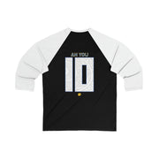 JuJu AhYou's Custom Unisex 3\4 Sleeve Baseball Tee